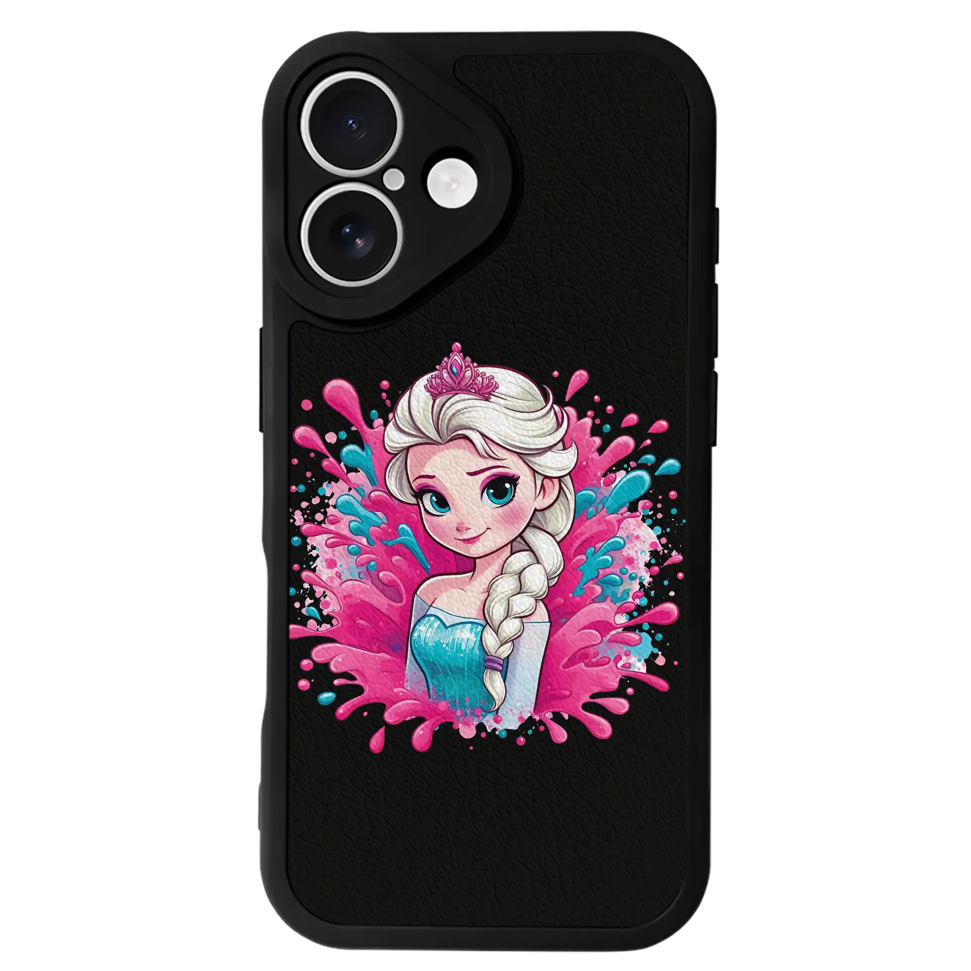 アナと雪の女王(Frozen) グッズ エルサ(Elsa) - IPhone 16シリーズ対応 ・ シリコンスマホケース ・ レザー調 ・ 高精度フィット ・ 耐衝撃 ・ ワイヤレス充電対応 ・ 精密カット